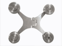 Bisagra Spider Cristal Cristal Acero Inox. 304