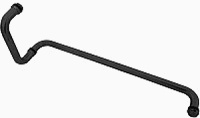 Jaladera Toallero Tubular 6x18  Negro Mate