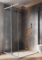 Cancel Plegable Slider de hasta 1mt de ancho x 2mt altura  Ac. Inox. 304 Satinado