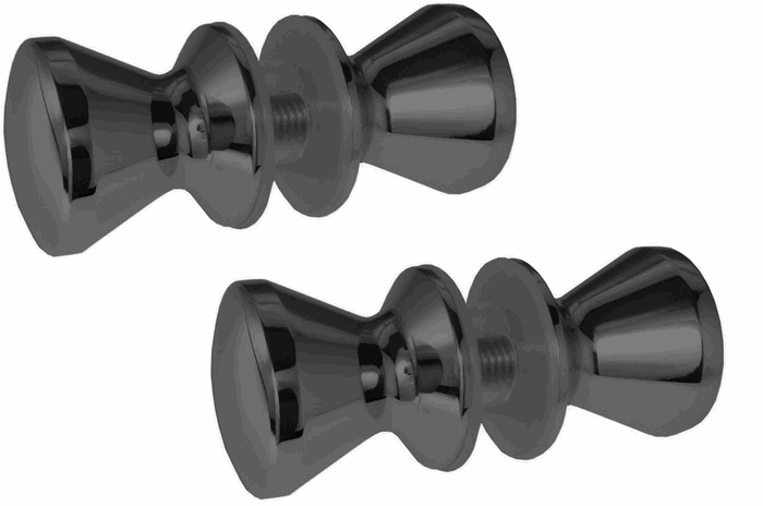 Set de 2 jaladeras tipo pomo para cancel Slider  acero inox 304 Negro
