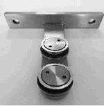 Herraje Elite para colocacion panel de cristal para sistema automático DORMA DK120  acero inox Sistema Automatizado de Puertas Batientes. Hecho en Alemania.