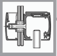 Kit de herrajes GEZE Levolan 60 para instalacion a ANTEPECHO DE CRISTAL