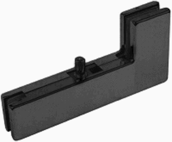 Soporte OPCION Antepecho Tipo L Ac. Inox. Negro Mate