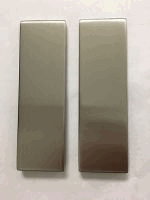 Juego de tapas para herraje inferior o superior OPCION  acero inox satinado