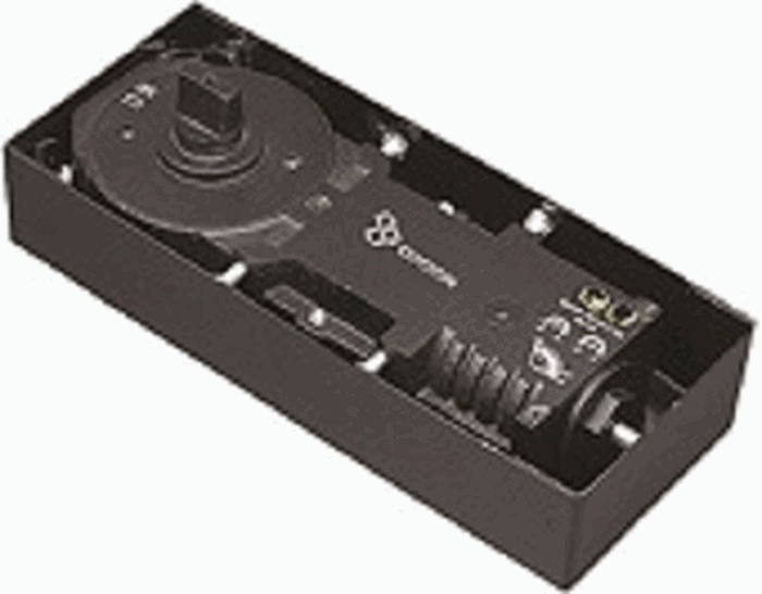 Cierrapuertas de piso hidraulico OPCION para max 100 kg  900mm. EN#2  eje tipo Dorma  tapa acero ino