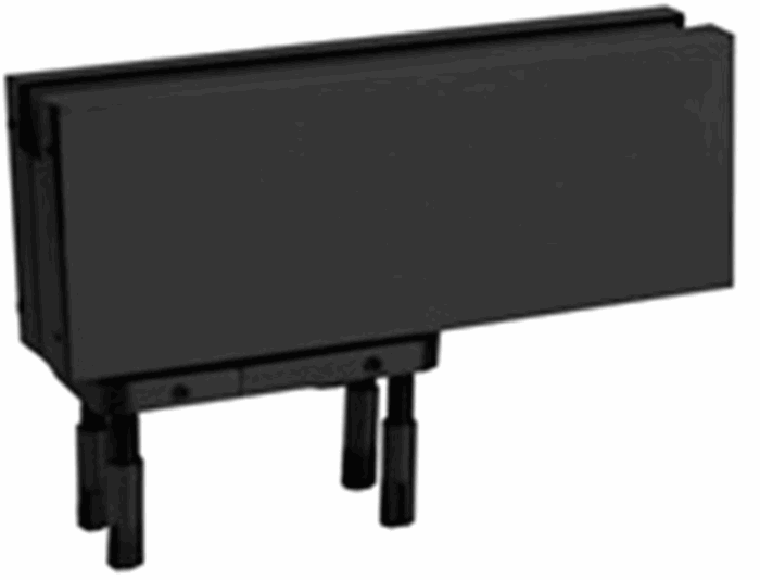 Herraje hidraulico TeH100 Ac. Inox. Negro
