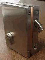 Cerradura Para Corredizo Izquierdo Acero Inox. Satinado