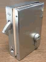 Cerradura Para Corredizo Derecho Acero Inox. Satinado