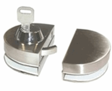 Cerradura y Contra p-Cristal Sin Saque Corrediza Satinado