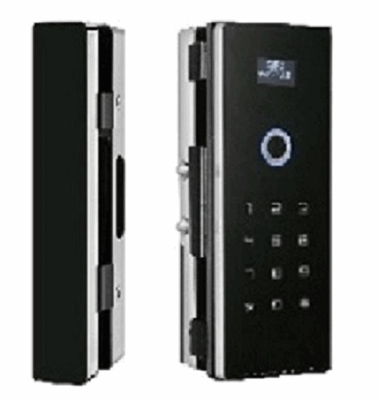 KIT de Cerradura electronica NEGRO p-puerta de 10-12mm incluye contra y control remoto