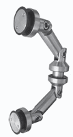 Conector Cristal Cristal Articulado 60mm Doble Ac. Inox.