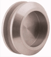 Jaladera Plana Redonda para cancel corredizo acero inox.