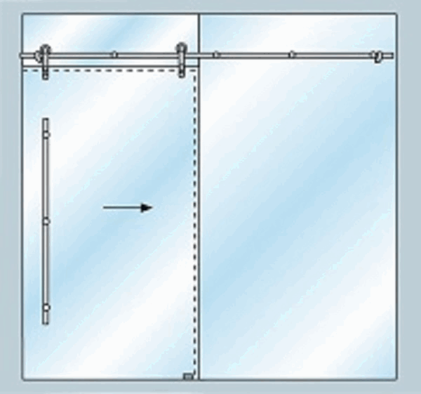 Kit Elite Sistema Corredizo Para Muro-Cristal 3mts
