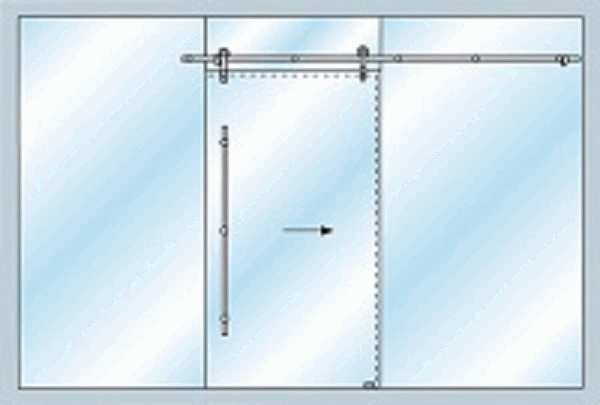 Kit Elite Sistema Corredizo Para Cristal-Cristal 3mts