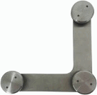 Herraje L Para Fijo Ac. Inox. con tapas