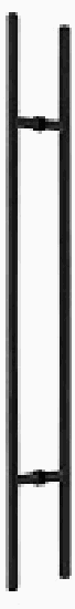 Jaladera Tipo H 1250mm. Diam 25mm. Ac. Inox. Negro Mate