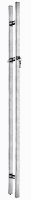 Jaladera Tipo H con Cerr. Cuadrada 1237mm. 38x25 mm. Ace. Inox.