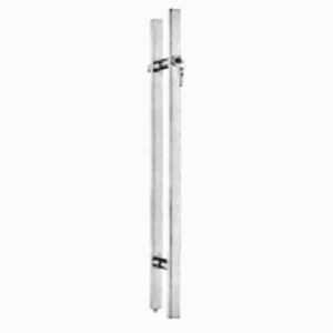 Jaladera Tipo H con Cerr. Cuadrada 1500mm. 38x25 mm. Ace. Inox.
