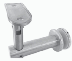 Soporte Escuadra para cristal  ajustable p-barandal tubo de 2 Ac Inox 304