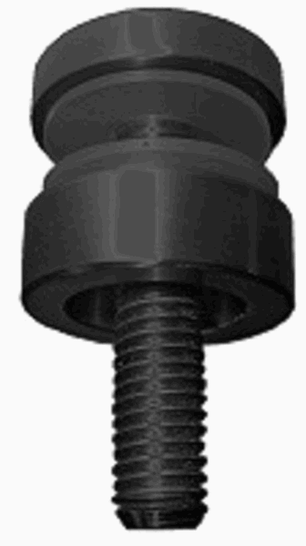 Separador de 12mm para cristal de 10-12mm Negro Mate