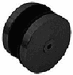 Conector C-C 180 grados sin saque cristal 9.5-12.7 mm  acero inox 304 Negro Mate