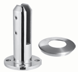 Soporte para barandal de cristal sin saque Ac. Inoxidable 316 Satinado