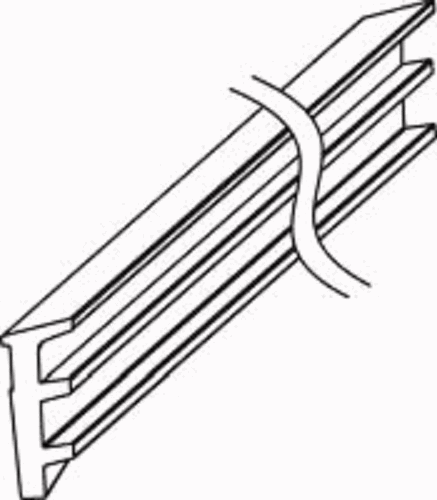 Sello para puerta para cristal de 10mm  metros