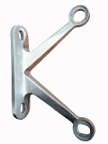 Araña Cost-Placa 2brazos2 Derecha  Ac. Inox. 304 Satinado