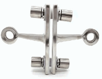 Kit de 2 arañas de costilla 1 brazo centrada y conectores Ac. Inox. 304