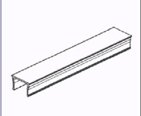 Perfil para cubierta de panel fijo Geze Levolan  aluminio natural mate  tramo corte x metro