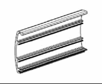 Perfil tapa trasero para riel Geze Levolan  aluminio natural mate  tramo corte x metro