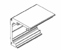 Riel para sujetar en techo o pared Geze Levolan  aluminio natural mate  tramo corte x metro