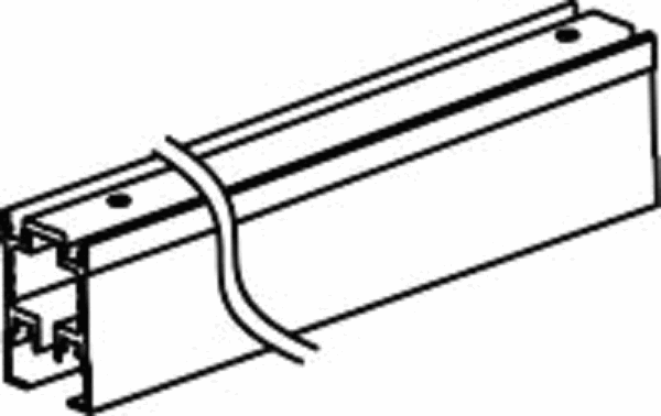 Riel para Sistema Spazio Apilable  aluminio nat  Tramo Corte x metro Nat Mate