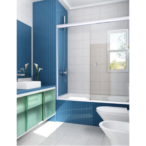 CANCEL PARA BAÑO CORREDIZO MOD GLASS LIGTH CON CRISTAL T DE 6 MM DE 1.2 X 2 MTS,