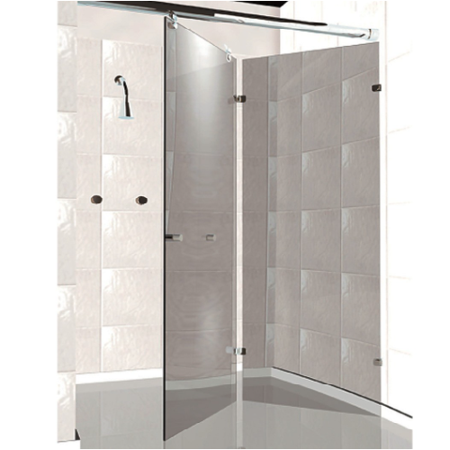 CANCEL PARA BAÑO PLEGADIZO MOD GLASS INFINITY CRISTAL T 6 MM DE 1.5 X 2 MTS