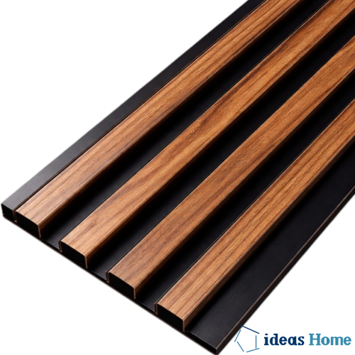 PANEL DE PARED WPC COLOR PAROTA FONDO NEGRO 169 x 24 x 2900 CAJA CON 14 PIEZAS