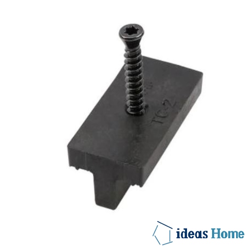 SISTEMA DE CLIP DE T PARA BASTIDOR DE MADERA, TORNILLO ACERO INOXIDABLE, CAJA 250 PZAS 1.7 KG