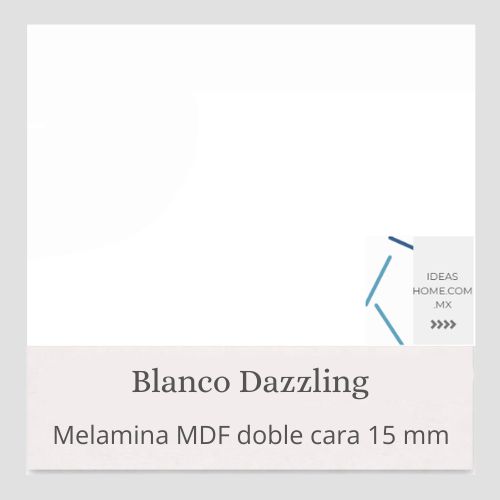 MELAMINA MDF 15 MM UNA CARA COLOR BLANCO DAZZLING