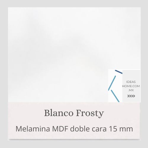 MELAMINA MDF 15 MM UNA CARA COLOR BLANCO FROSTY
