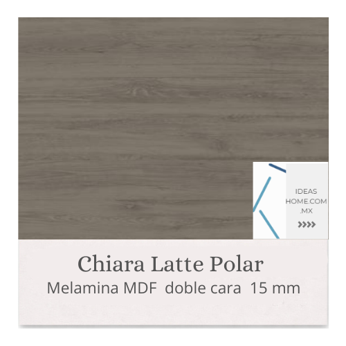 MELAMINA MDF 15 MM DOBLE CARA COLOR CHIARA LATTE POLAR