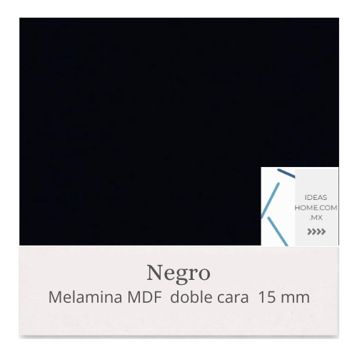 MELAMINA MDF 15 MM DOBLE CARA COLOR NEGRO