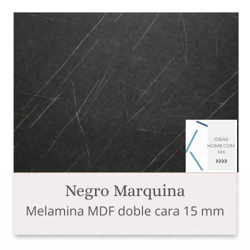 MELAMINA MDF 15 MM DOBLE CARA COLOR NEGRO MARQUINA