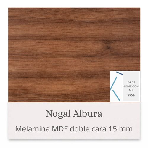 MELAMINA MDF 15 MM DOBLE CARA COLOR NOGAL ALBURA