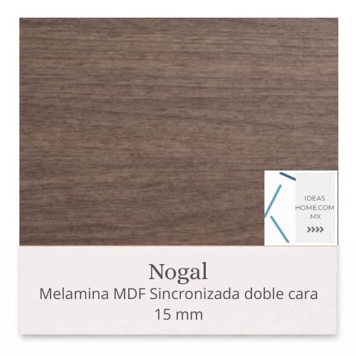 MELAMINAS SINCRONIZADAS MDF 15 MM DOBLE CARA COLOR NOGAL