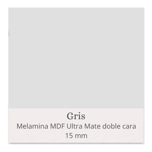 Melamina Ultra-Mate 15 mm Doble Cara Gris MDF15-UM122-GR244