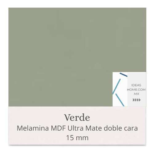 Melamina Ultra-Mate 15 mm Doble Cara Verde MDF15-UM122-VE244