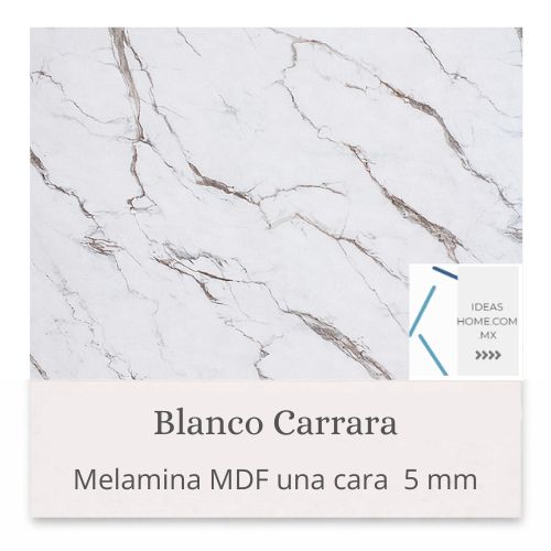 MELAMINA MDF 5 MM UNA CARA COLOR BLANCO CARRARA
