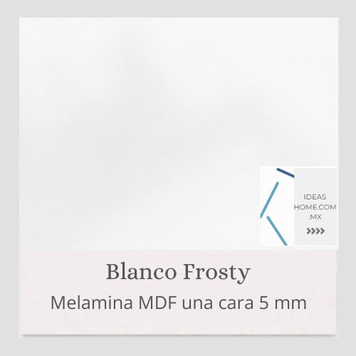 MELAMINA MDF 5 MM UNA CARA COLOR BLANCO FROSTY