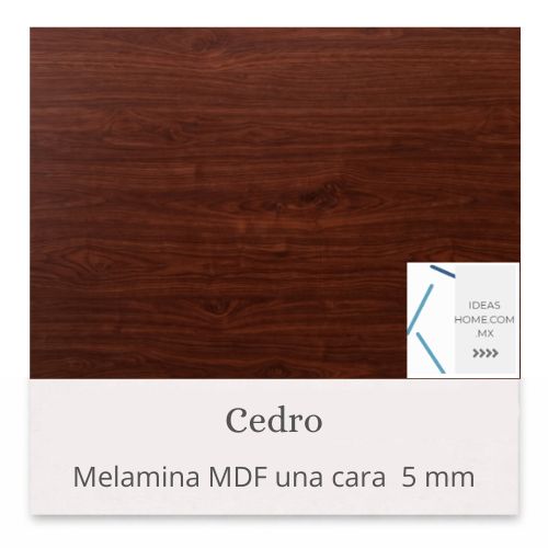 MELAMINA MDF 5 MM UNA CARA COLOR CEDRO