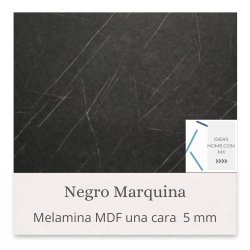 MELAMINA MDF 5 MM UNA CARA COLOR NEGRO MARQUINA